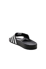 adidas Originals Adilette in Black, view 3, click to view large image.