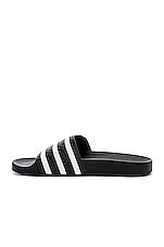 adidas Originals Adilette in Black, view 5, click to view large image.