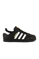 adidas Originals Superstar Foundation in Black & White & Black, view 1, click to view large image.