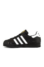 adidas Originals Superstar Foundation in Black & White & Black, view 4, click to view large image.