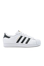 adidas Originals Superstar Foundation in White & Black & White, view 1, click to view large image.