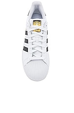 adidas Originals Superstar Foundation in White & Black & White, view 4, click to view large image.