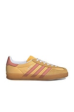 adidas Originals Gazelle Indoor in Semi Spark, Wonder Clay, & Cloud White, view 1, click to view large image.