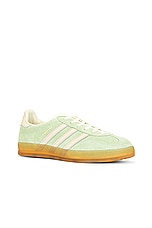 adidas Originals Gazelle Indoor in Segrsp, Almyel, & White, view 2, click to view large image.