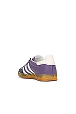 adidas Originals Gazelle Indoor in Shadow Violet, White, & Wonder Quartz, view 3, click to view large image.