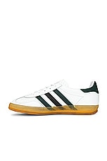 adidas Originals Gazelle Indoor in White, Collegiate Green, & Core Black, view 5, click to view large image.