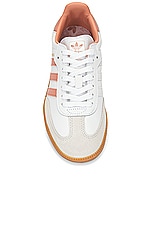 adidas Originals Samba OG in White, Wonder Clay, & Crystal White, view 4, click to view large image.