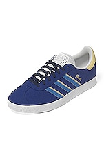 adidas Originals Gazelle in Team Royal Blue, Bright Blue, & Almost Yellow, view 2, click to view large image.