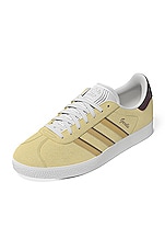 adidas Originals Gazelle in Almost Yellow, Oat, And Maroon, view 2, click to view large image.
