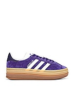 adidas Originals Gazelle Bold Platform in Energy Ink, White, & Collegiate Purple, view 1, click to view large image.