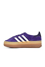 adidas Originals Gazelle Bold Platform in Energy Ink, White, & Collegiate Purple, view 5, click to view large image.