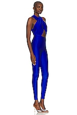 The Andamane Hola Halterneck Jumpsuit in Electric Blue, view 2, click to view large image.