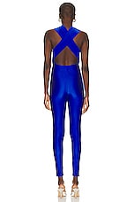 The Andamane Hola Halterneck Jumpsuit in Electric Blue, view 3, click to view large image.