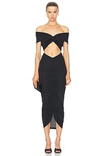 The Andamane Kendall Summer Midi Dress in Black, view 1, click to view large image.
