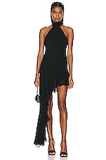 The Andamane Mirtha Ruffle Maxi Dress in Black, view 1, click to view large image.