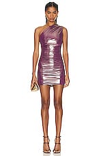 The Andamane Nina Mini Dress in Silver, view 1, click to view large image.