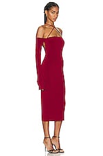 The Andamane Maddy Midi Dress in Ruby, view 3, click to view large image.