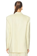 The Andamane Guia Oversized Blazer in Pale Yellow, view 3, click to view large image.