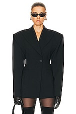 The Andamane Ottavia Hourglass Blazer in Black, view 1, click to view large image.