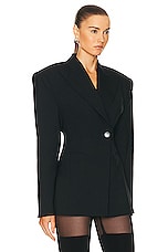 The Andamane Ottavia Hourglass Blazer in Black, view 2, click to view large image.