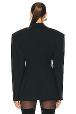 The Andamane Ottavia Hourglass Blazer in Black, view 3, click to view large image.
