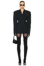 The Andamane Ottavia Hourglass Blazer in Black, view 4, click to view large image.