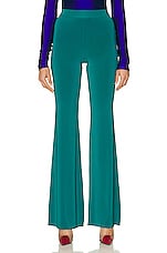 The Andamane Gaia Flare Pant in Malachite, view 1, click to view large image.