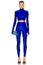 The Andamane Holly 80s Legging in Electric Blue, view 4, click to view large image.
