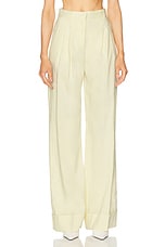 The Andamane Nathalie Cuffed Hem Maxi Pant in Pale Yellow, view 1, click to view large image.