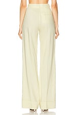 The Andamane Nathalie Cuffed Hem Maxi Pant in Pale Yellow, view 3, click to view large image.