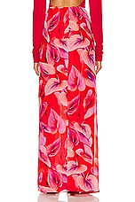 The Andamane Phoebe Wrap Skirt in Anthurium Multi, view 4, click to view large image.