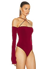 The Andamane Maddy Bodysuit in Ruby, view 3, click to view large image.