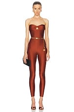 The Andamane Lucille Strapless Top in Intense Rust, view 4, click to view large image.