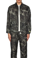 Advisory Board Crystals Tie Dye Ripstop Jacket in Black, view 4, click to view large image.
