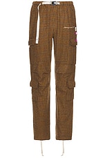 Advisory Board Crystals Cargo Pants in Orange Gun Plaid, view 1, click to view large image.