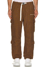 Advisory Board Crystals Cargo Pants in Orange Gun Plaid, view 5, click to view large image.