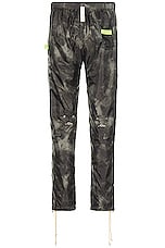 Advisory Board Crystals Tie Dye Ripstop Zip Pant in Black, view 2, click to view large image.