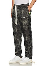 Advisory Board Crystals Tie Dye Ripstop Zip Pant in Black, view 6, click to view large image.