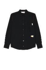 Advisory Board Crystals Oxford Shirt in Black, view 1, click to view large image.