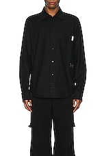 Advisory Board Crystals Oxford Shirt in Black, view 4, click to view large image.
