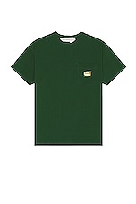 Advisory Board Crystals Pocket T-shirt in Green, view 1, click to view large image.