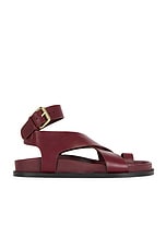 A.EMERY Jalen Sandal in Merlot, view 1, click to view large image.