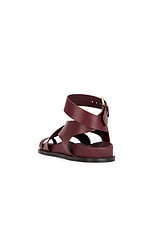 A.EMERY Jalen Sandal in Merlot, view 3, click to view large image.