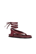 A.EMERY Shel Sandal in Merlot, view 2, click to view large image.