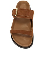 A.EMERY Prince Sandal in Nutmeg Suede, view 4, click to view large image.
