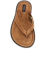 A.EMERY Morgan Sandal in Nutmeg Suede, view 4, click to view large image.