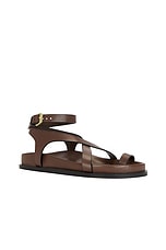 A.EMERY Jalen Slim Sandal in Walnut, view 2, click to view large image.