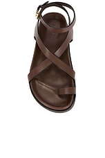 A.EMERY Jalen Slim Sandal in Walnut, view 4, click to view large image.