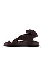 A.EMERY Jalen Sandal in Walnut Suede, view 5, click to view large image.