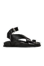 A.EMERY Jalen Sandal in Black, view 1, click to view large image.